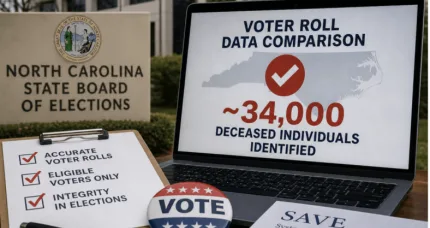 BOMBSHELL: 34,000 DEAD VOTERS Found on North Carolina Rolls