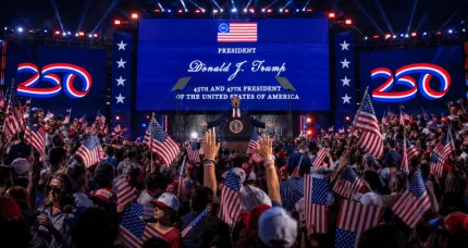 Trump Kicks Off America’s 250th Birthday With Stealth Bombers, Military Bands, and…
